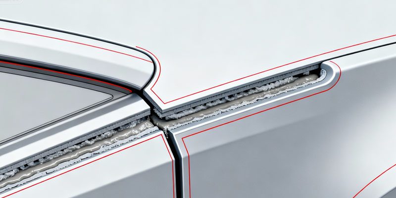 車身鋼板搭接處有裂紋用什么膠